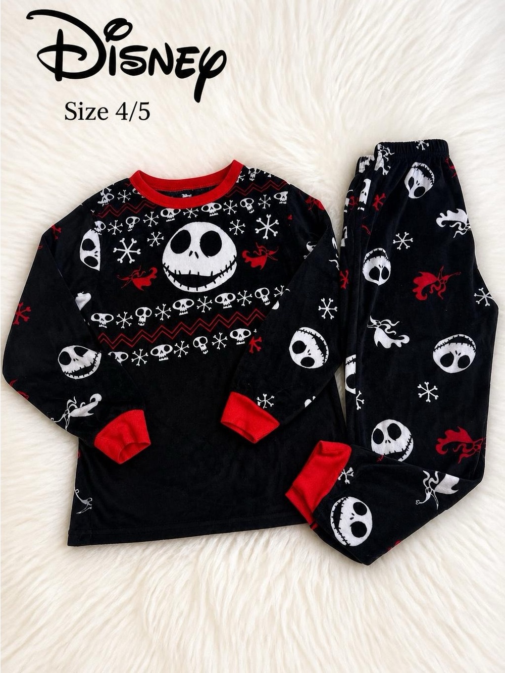 Disney Nightmare Before Christmas Halloween Pajama Set – Size 4/5